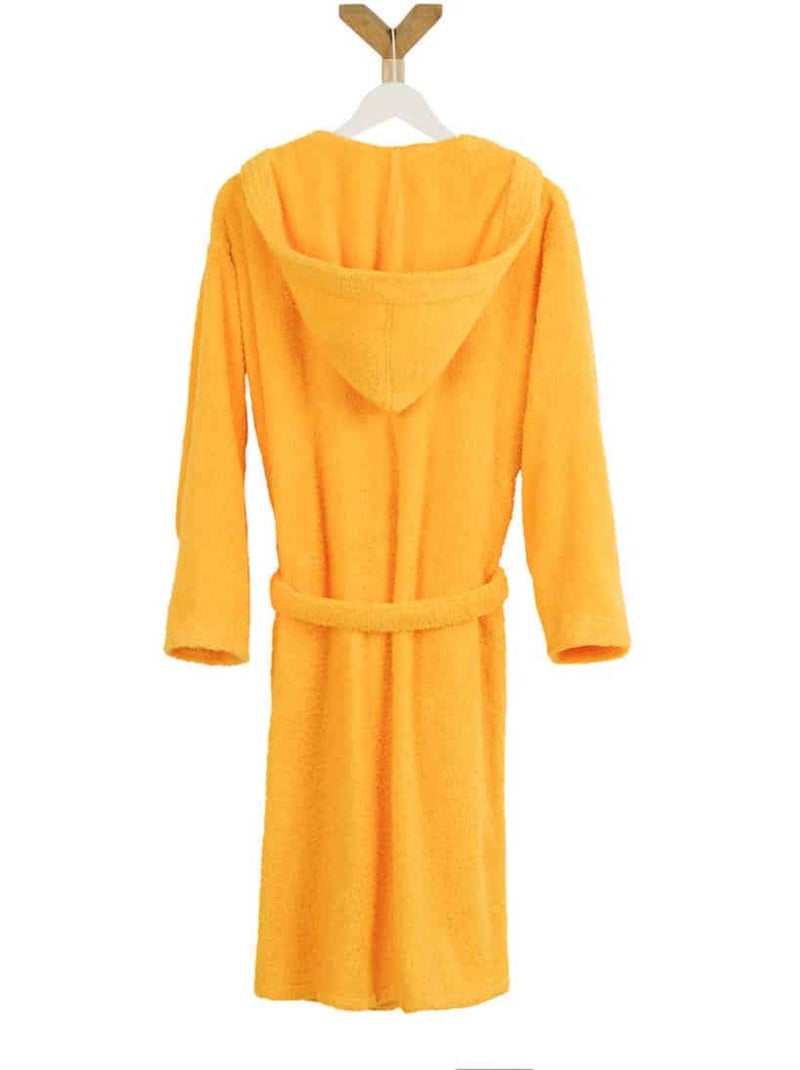 Peignoir mixte coton bouclette à capuche Cocooning Rose - Kiabi