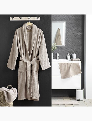 Peignoir Mixte Éponge Col Châle Uni – Tendresse 500 g/m²