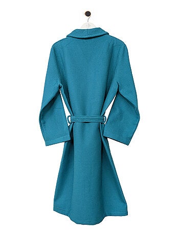 Peignoir nid d'abeille NATURAL col châle Col châle