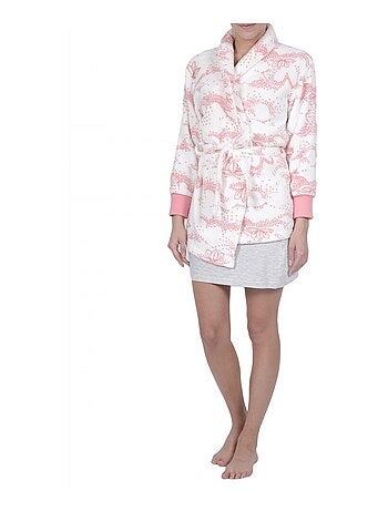 Peignoir polaire court femme