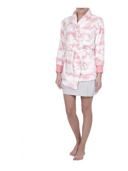 Peignoir polaire court femme - Kiabi