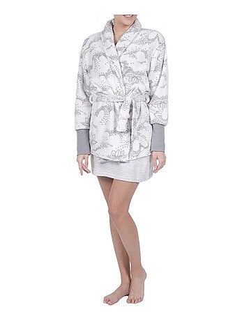 Peignoir polaire court femme