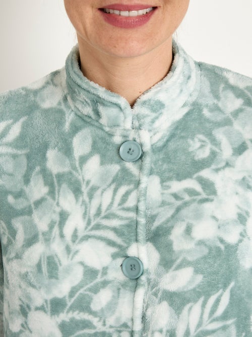 Peignoir polaire imprimé toucher peluche longueur 115 cm - Kiabi