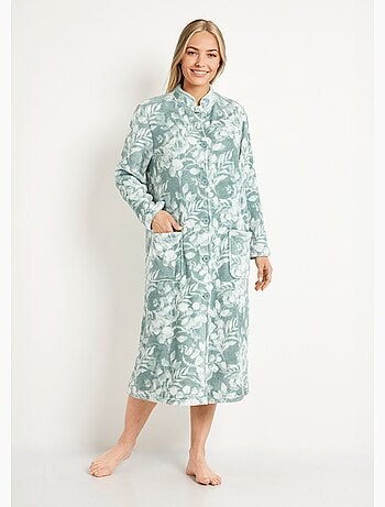 Peignoir polaire imprimé toucher peluche longueur 115 cm