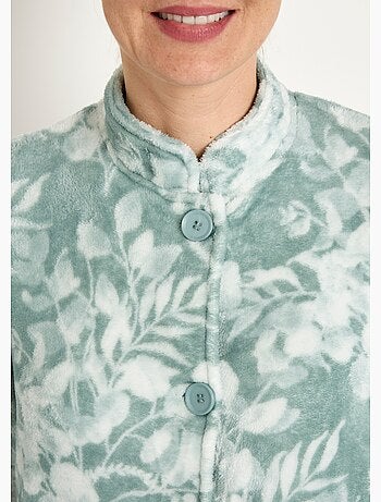 Peignoir polaire imprimé toucher peluche longueur 115 cm