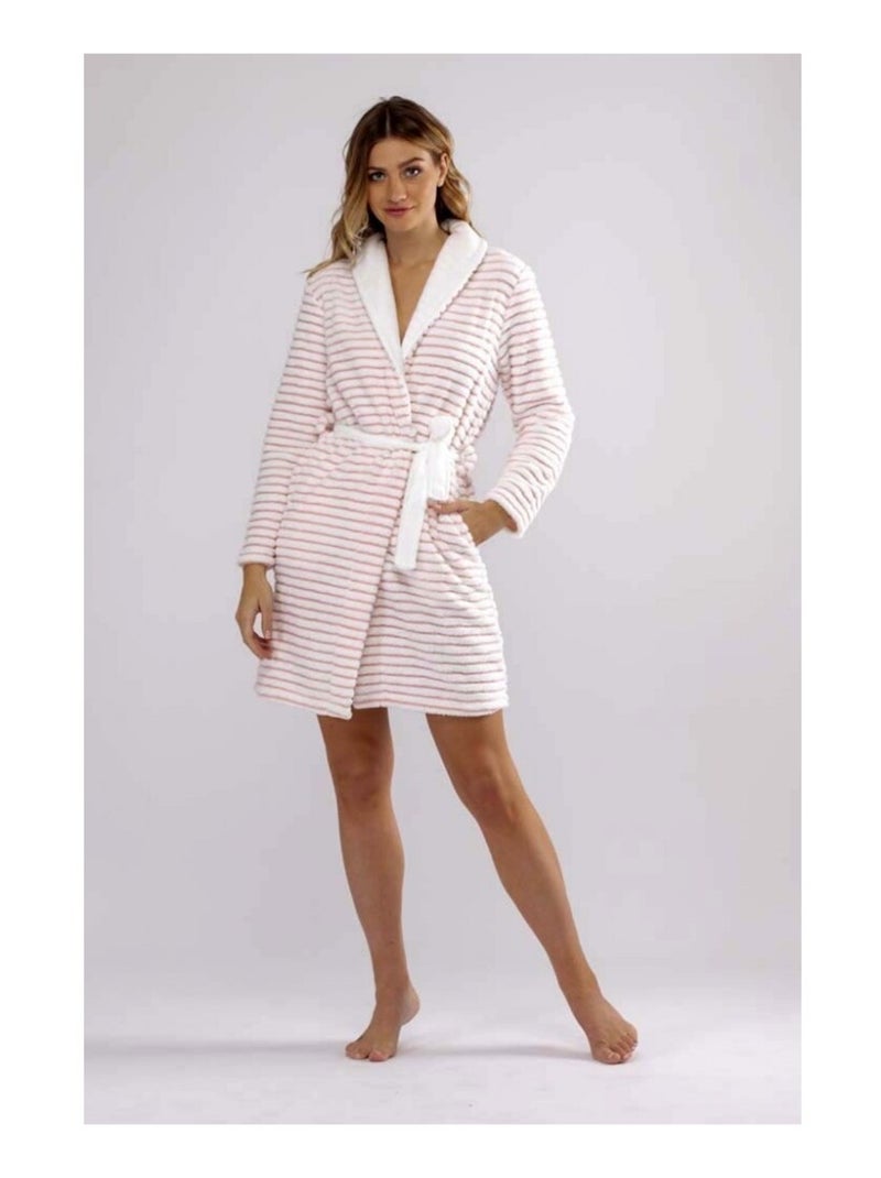 Peignoir POLAIRE MELISSA BROWN Rose - Kiabi