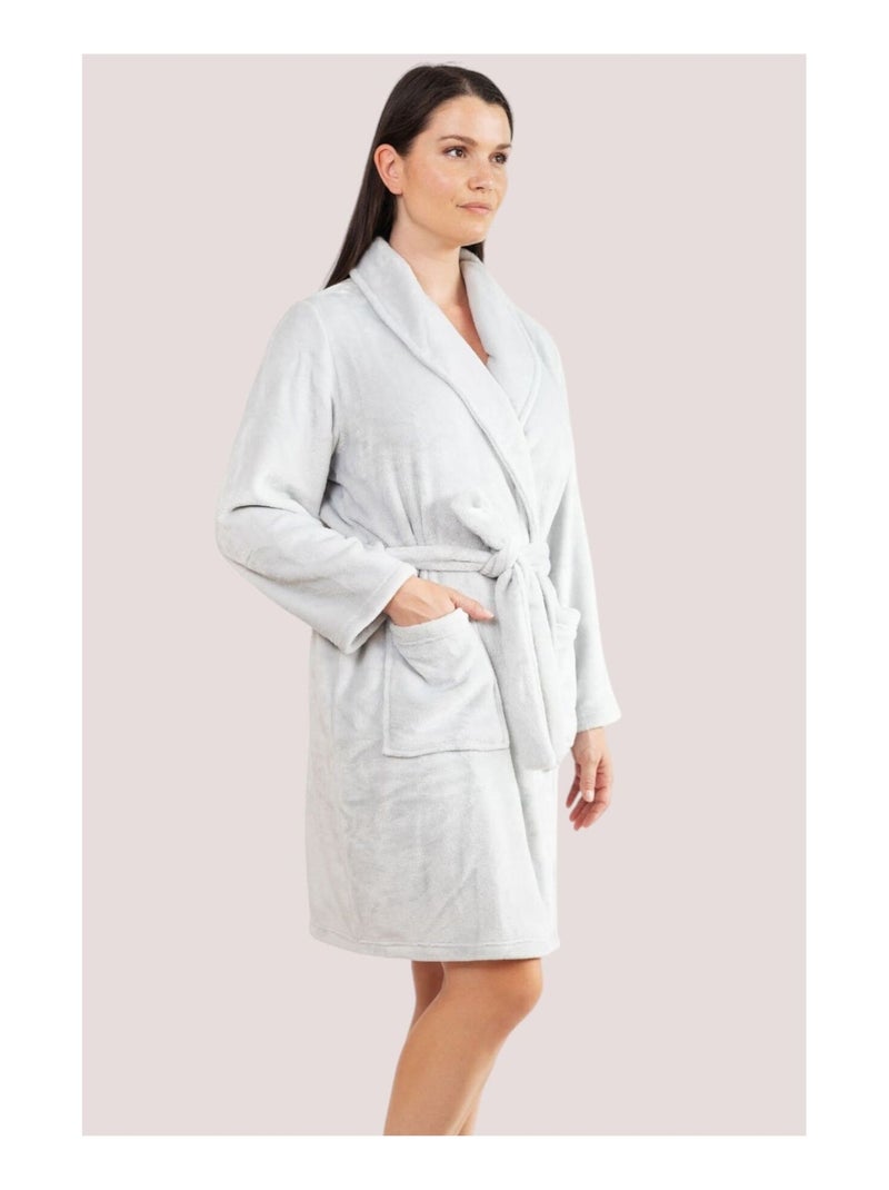 PEIGNOIR POLAIRE TESSA NUIT Gris - Kiabi