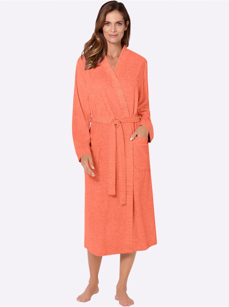 Peignoir Pour Femme éponge Légère - Taille Standard - Witt Abricot - Kiabi
