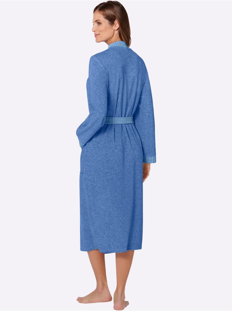 Peignoir Pour Femme éponge Légère - Taille Standard - Witt Bleu - Kiabi