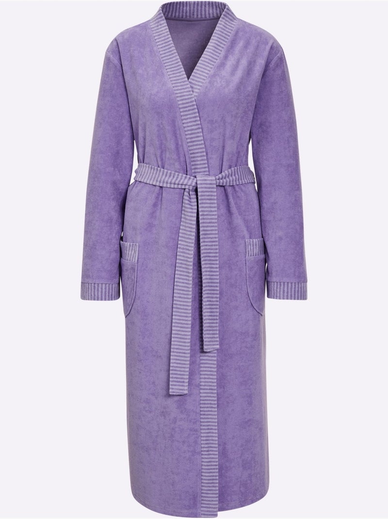 Peignoir Pour Femme éponge Légère - Taille Standard - Witt Lavande - Kiabi
