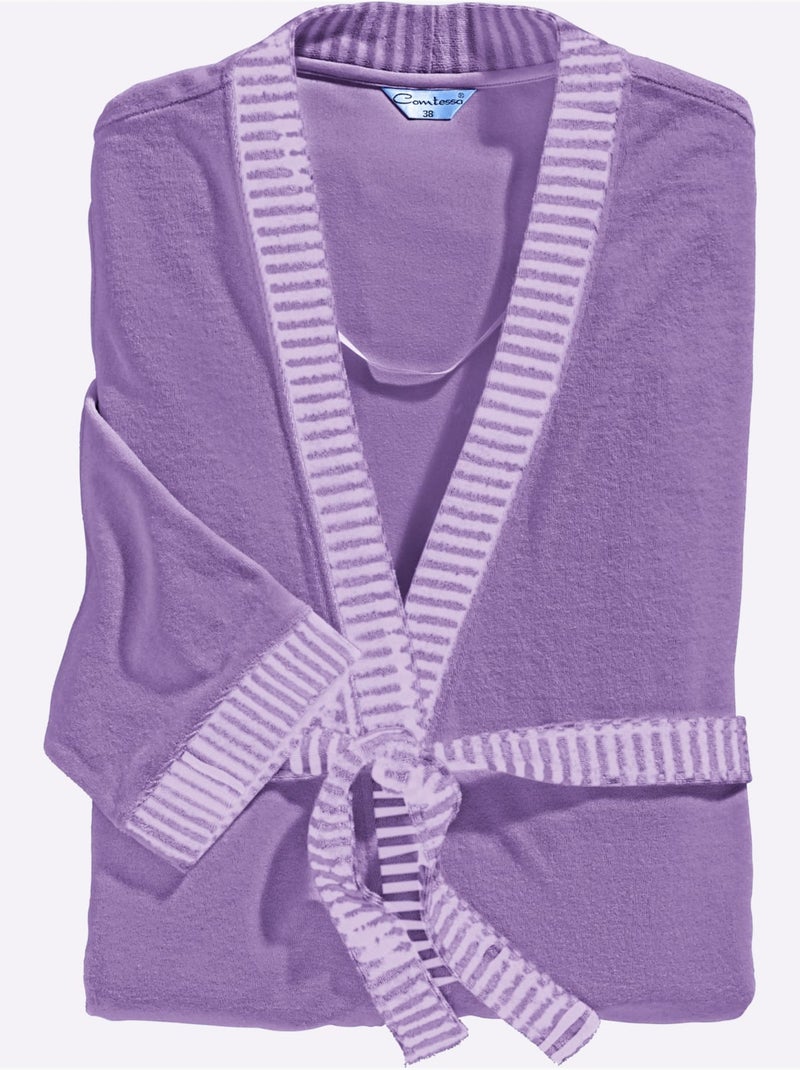 Peignoir Pour Femme éponge Légère - Taille Standard - Witt Lavande - Kiabi