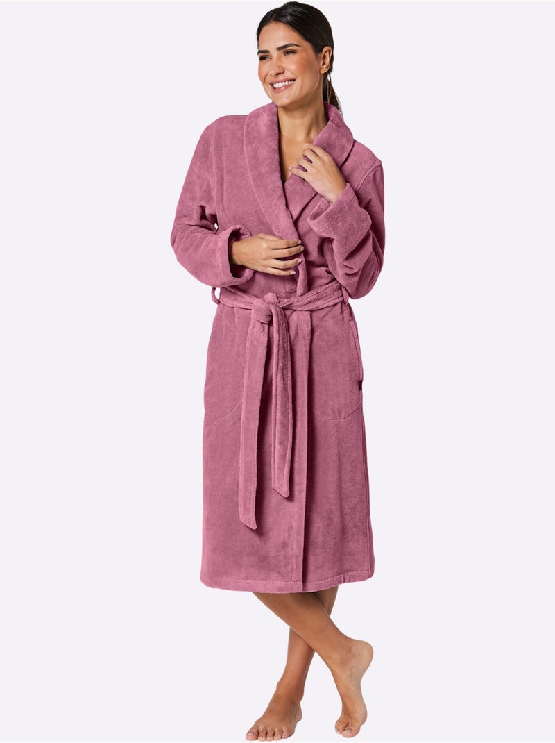 Peignoir Pour Femme Velours - Taille Standard - Witt Rose - Kiabi