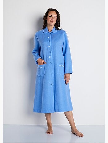 Peignoir robe de chambre brodé en courtelle - afibel