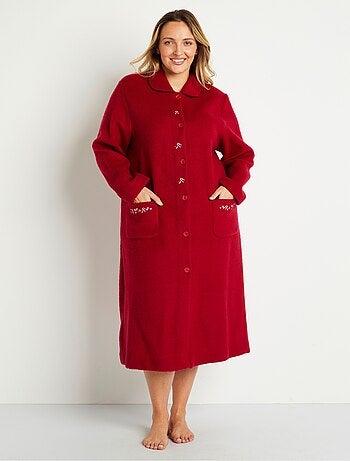 Peignoir robe de chambre brodé en courtelle - afibel