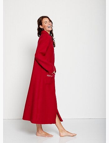Peignoir robe de chambre brodé en courtelle - afibel