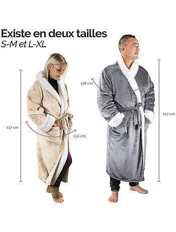 Peignoir, robe de chambre polaire mixte, Utra Douce - Vivezen