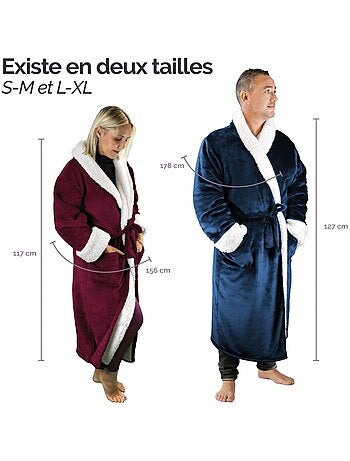 Peignoir, robe de chambre polaire mixte, Utra Douce - Vivezen