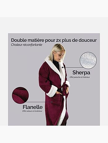 Peignoir, robe de chambre polaire mixte, Utra Douce - Vivezen