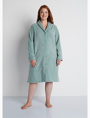 Peignoir robe de chambre polaire uni - Afibel