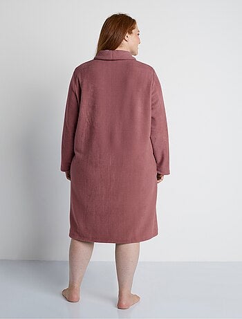 Peignoir robe de chambre polaire uni