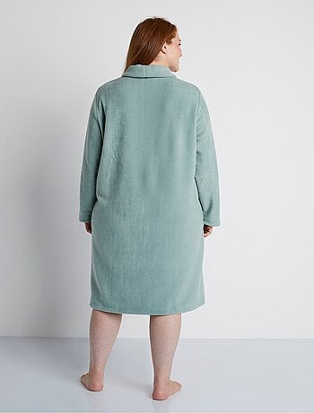 Peignoir robe de chambre polaire uni