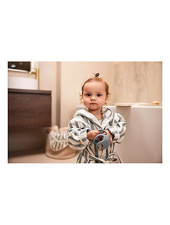 Peignoir Stripe Eponge GOTS en coton bio Jollein