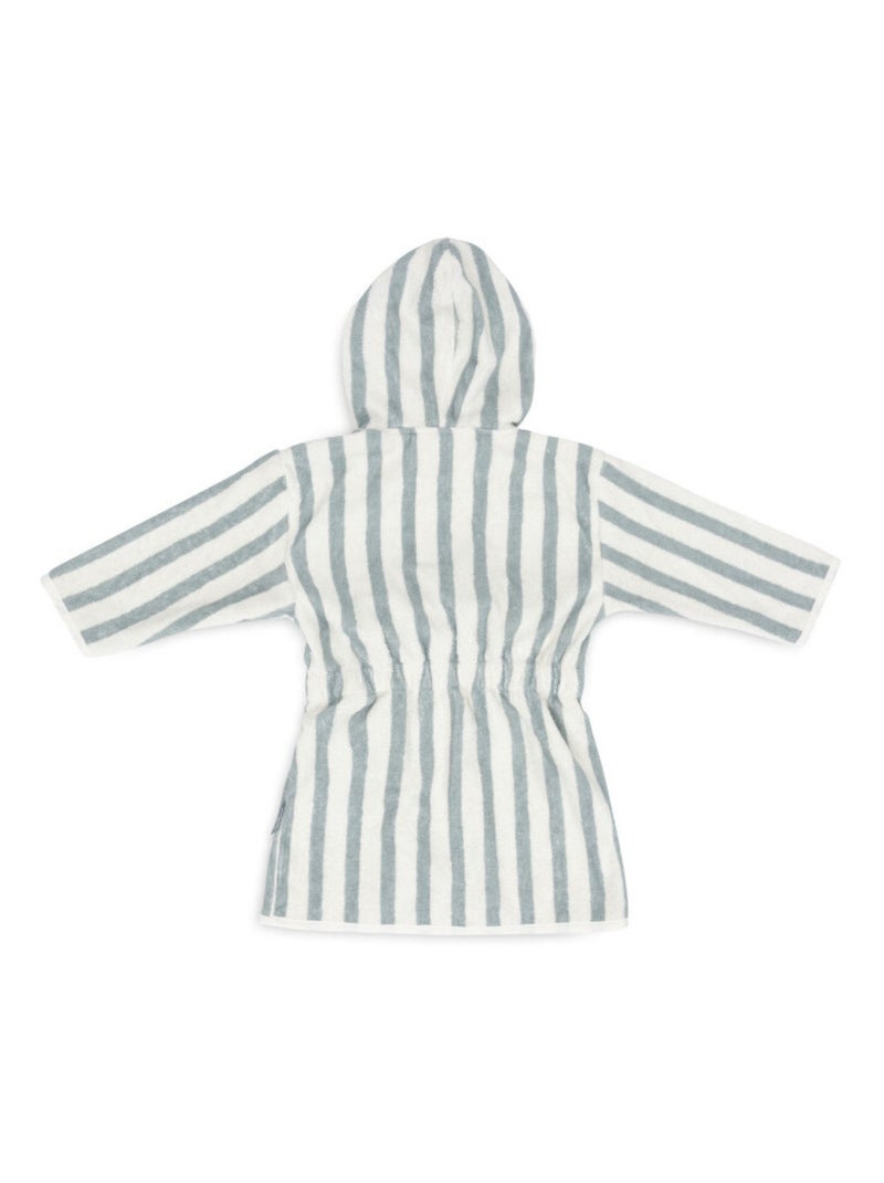 Peignoir Stripe Eponge GOTS en coton bio Jollein Vert - Kiabi