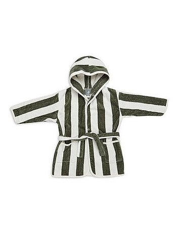 Peignoir Stripe Eponge GOTS en coton bio