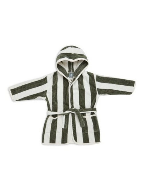 Peignoir Stripe Eponge GOTS en coton bio - Kiabi