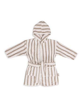 Peignoir Stripe Eponge GOTS en coton bio