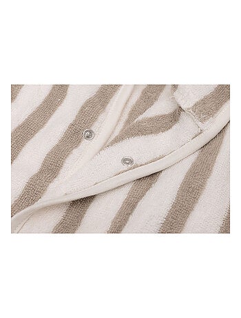 Peignoir Stripe Eponge GOTS en coton bio