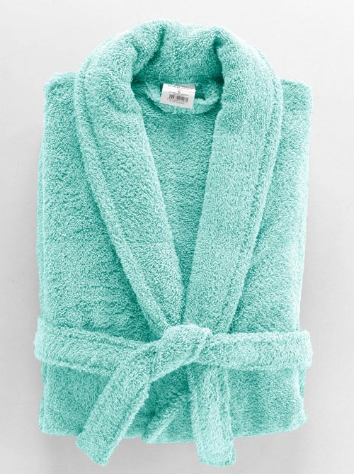 Peignoir uni à col châle - Kiabi