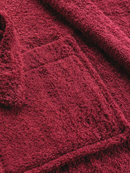 Peignoir uni à col châle - Kiabi