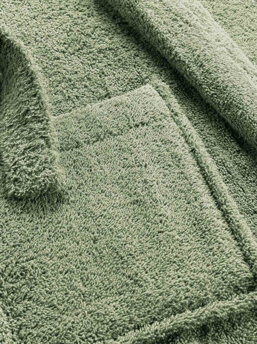 Peignoir uni à col châle - Kiabi