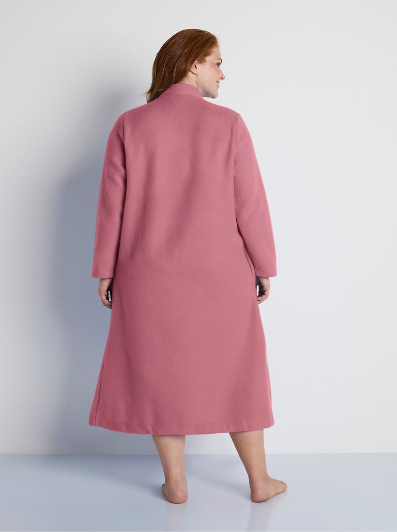Peignoir zippé maille courtelle® - afibel Rose - Kiabi