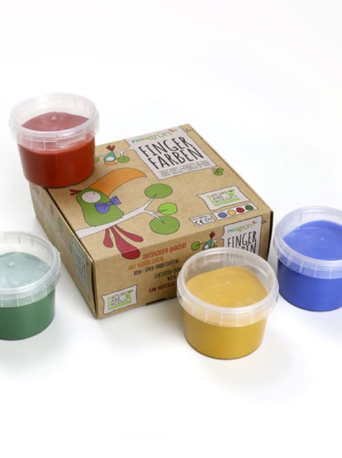 Peinture à doigts "Aki" naturelle & vegan bio, Set de 4 pots Neogrün - Kiabi
