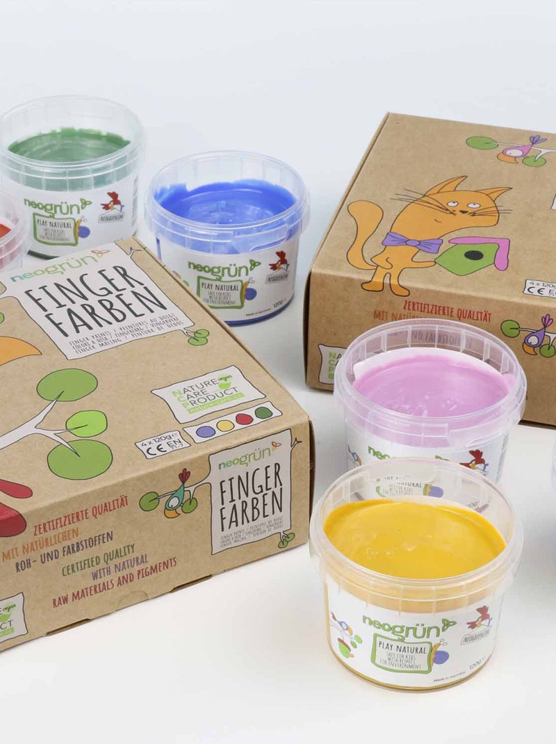 Peinture à doigts "Aki" naturelle & vegan bio, Set de 4 pots Neogrün N/A - Kiabi