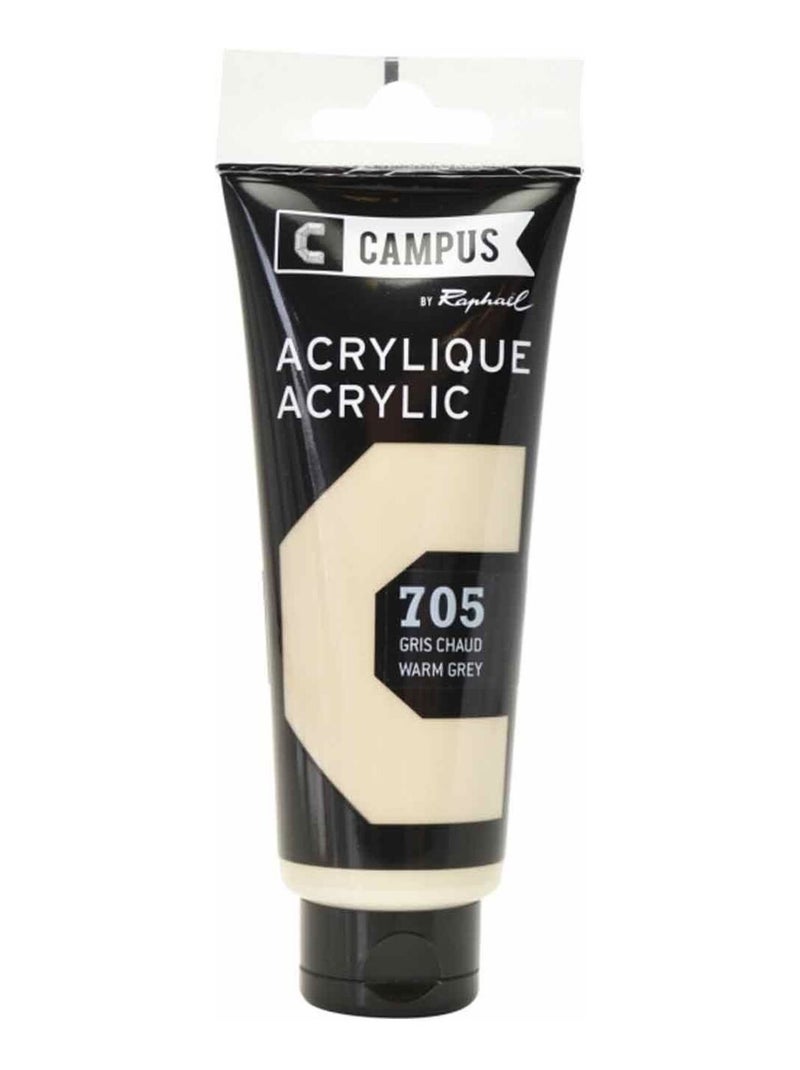 Peinture acrylique 100 ml - Gris chaud n°705 - Campus N/A - Kiabi