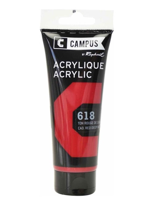 Peinture acrylique 100 ml - Rouge de Cadmium foncé - Campus - Kiabi