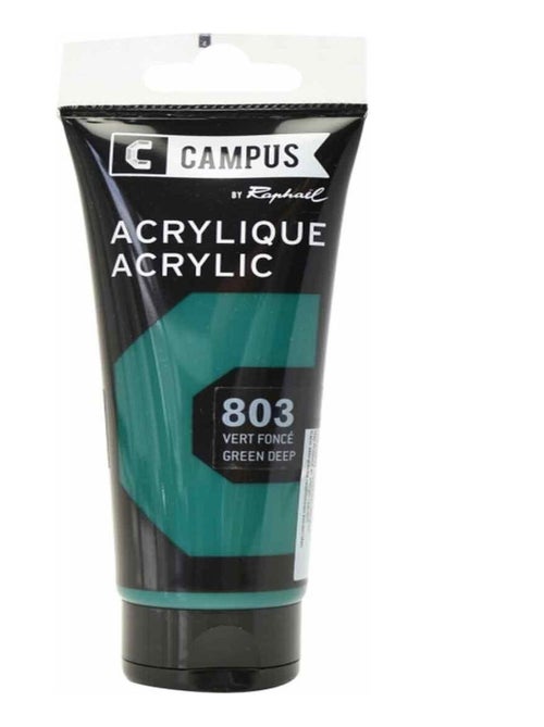 Peinture acrylique 100 ml - Vert foncé n°803 - Kiabi