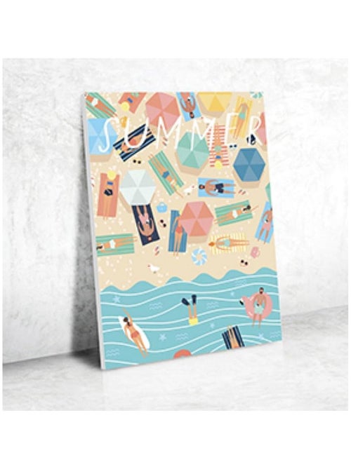 Peinture au numero 30x40cm - A la plage - Kiabi