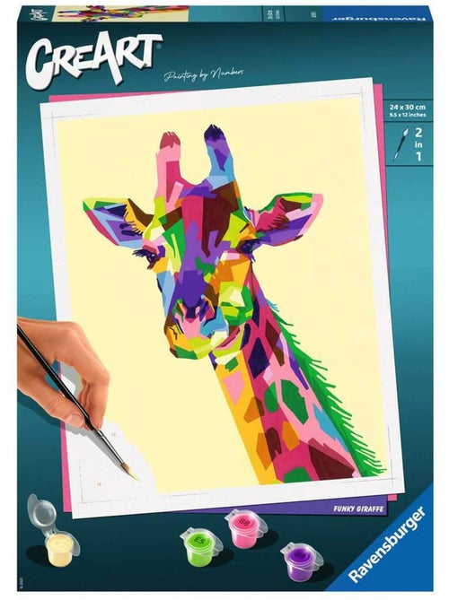 Peinture au numéro adulte : CreArt Girafe - Kiabi