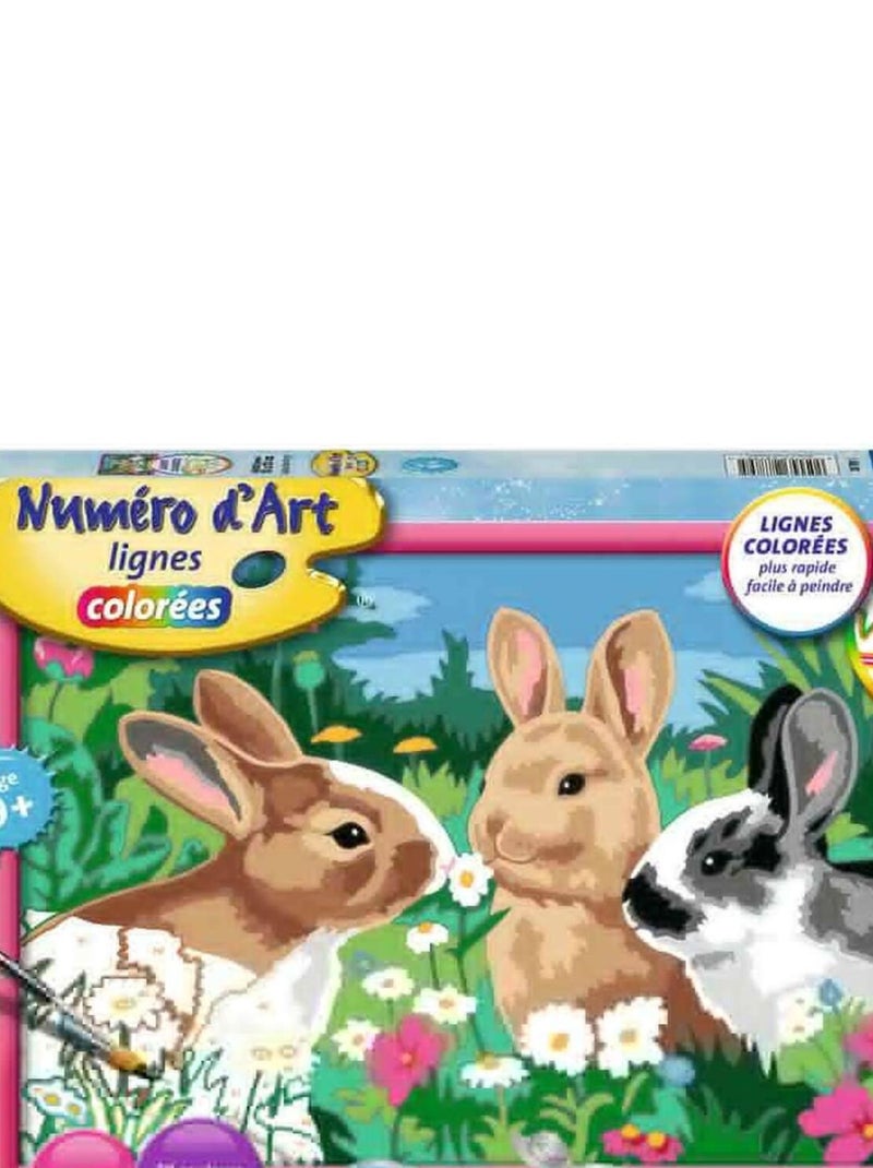 Peinture au numéro : Numéro d'Art Grand Format : Lapins dans le pré N/A - Kiabi