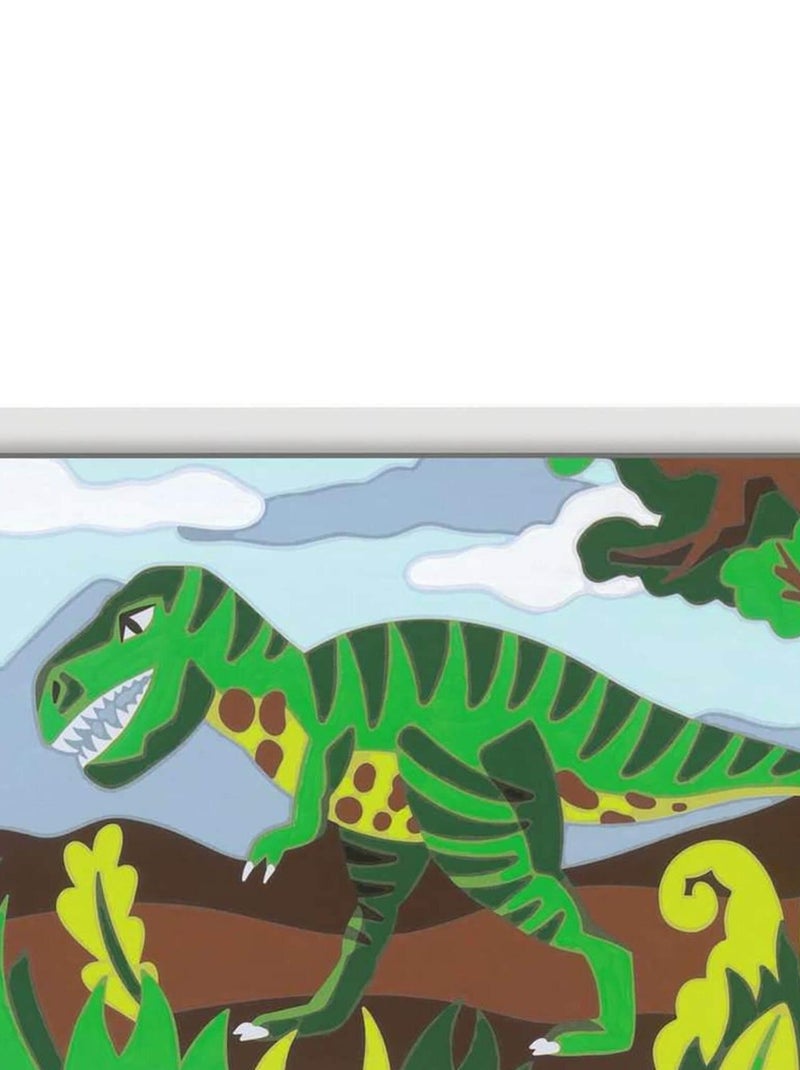 Peinture au numéro : Numéro d'Art lignes colorées : Petit dino N/A - Kiabi
