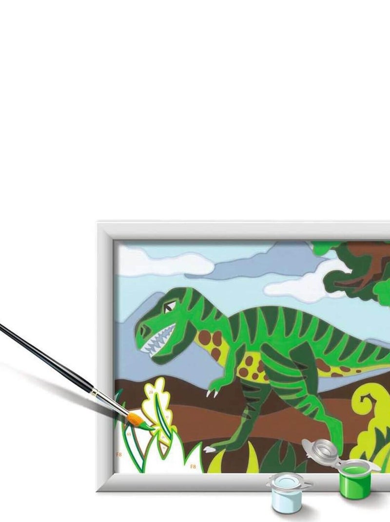 Peinture au numéro : Numéro d'Art lignes colorées : Petit dino N/A - Kiabi