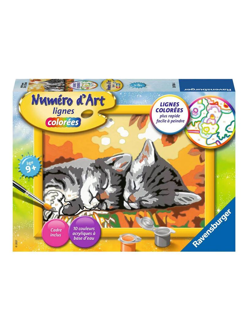 RAVENSBURGER Peinture Numéro d'art 2 chatons dans un hamac