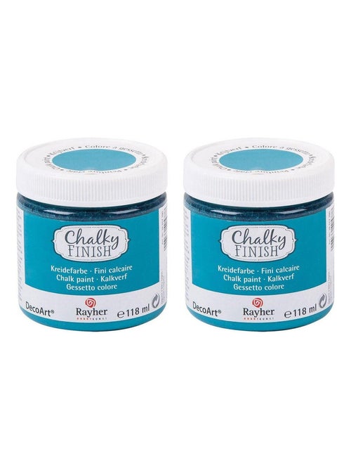 Peinture craie Chalky Finish 236 ml - bleu lagon - Rayher - Kiabi