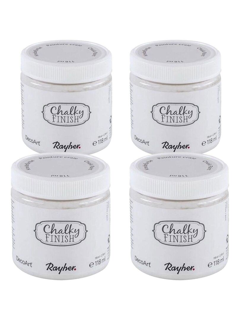 RAYHER HOBBY Chalky Finish Colore in Gesso, Bianco, 118 ml