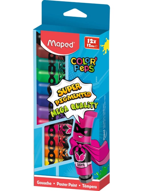 Peinture gouache enfant couleurs intenses grand format - Kiabi