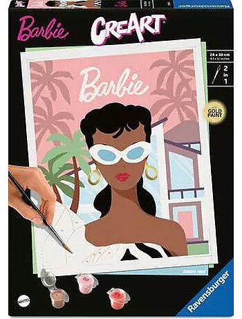 Peinture par numero adulte - creart - 24x30cm - barbie 1959